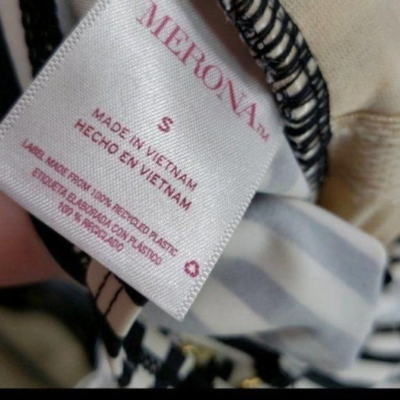 Merona Striped  One Piece small Bathing Suit - Picture 6 of 6